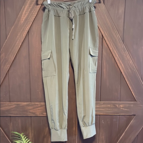 Olive Green Cargo Joggers - Picture 1 of 6